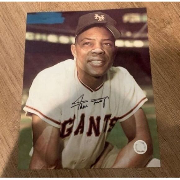 Willie Mays Autographed 8x10 Photo New York Giants Baseball COA - Picture 1 of 2